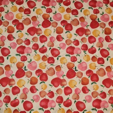 HILCO BAUMWOLLE-POPELINE STOFF "Apples"