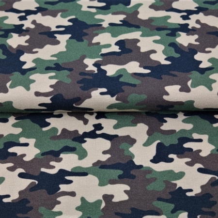 FRENCH TERRY-SWEAT STOFF "Camouflage"